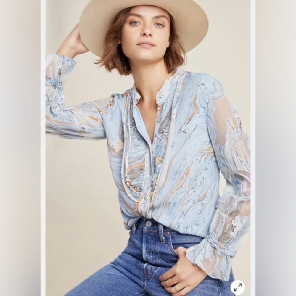 Anthropologie geisha designs Portia blouse